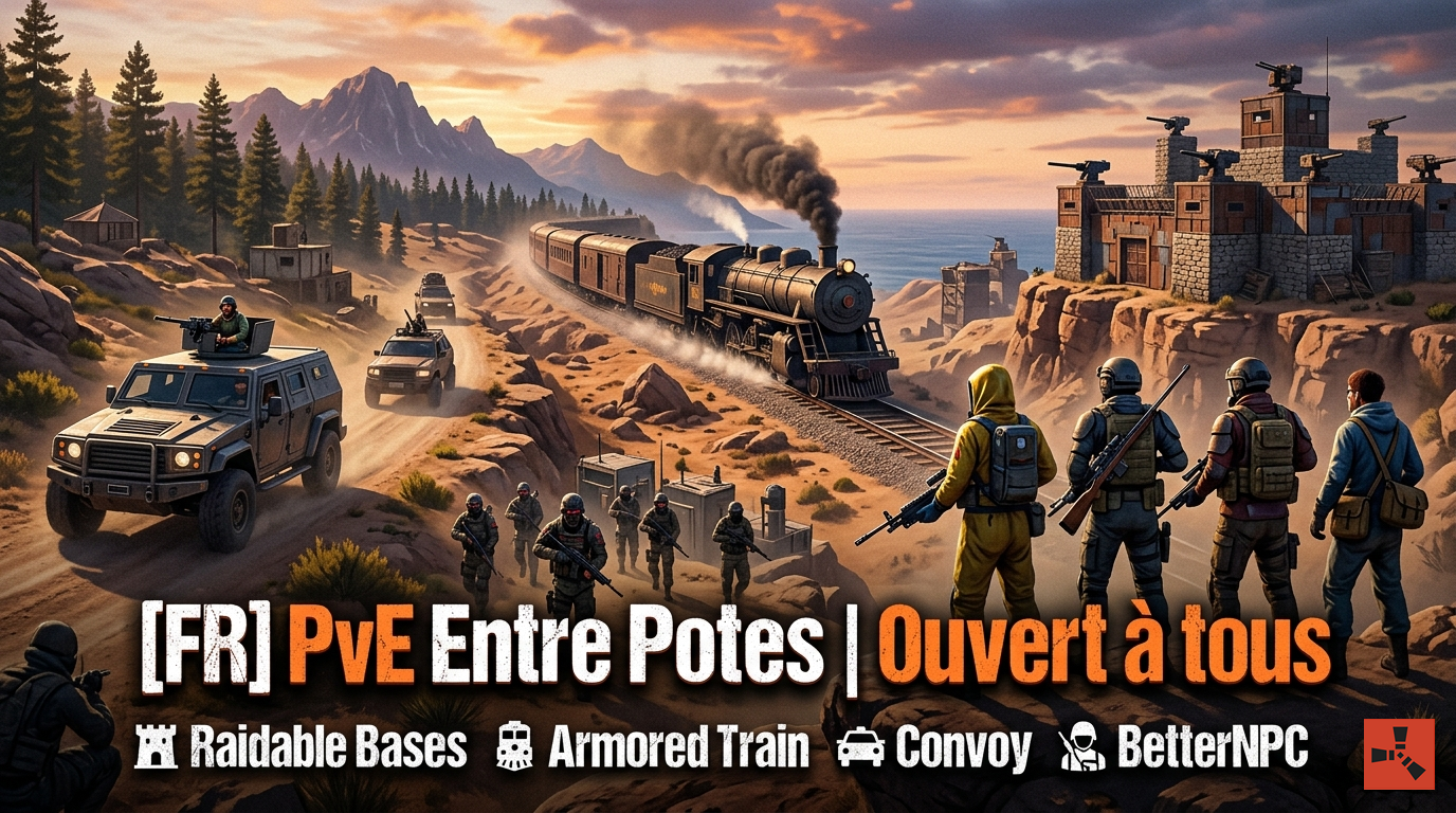 [FR] PVE Entre Potes | Ouvert à Tous | Raidable Bases | Armore